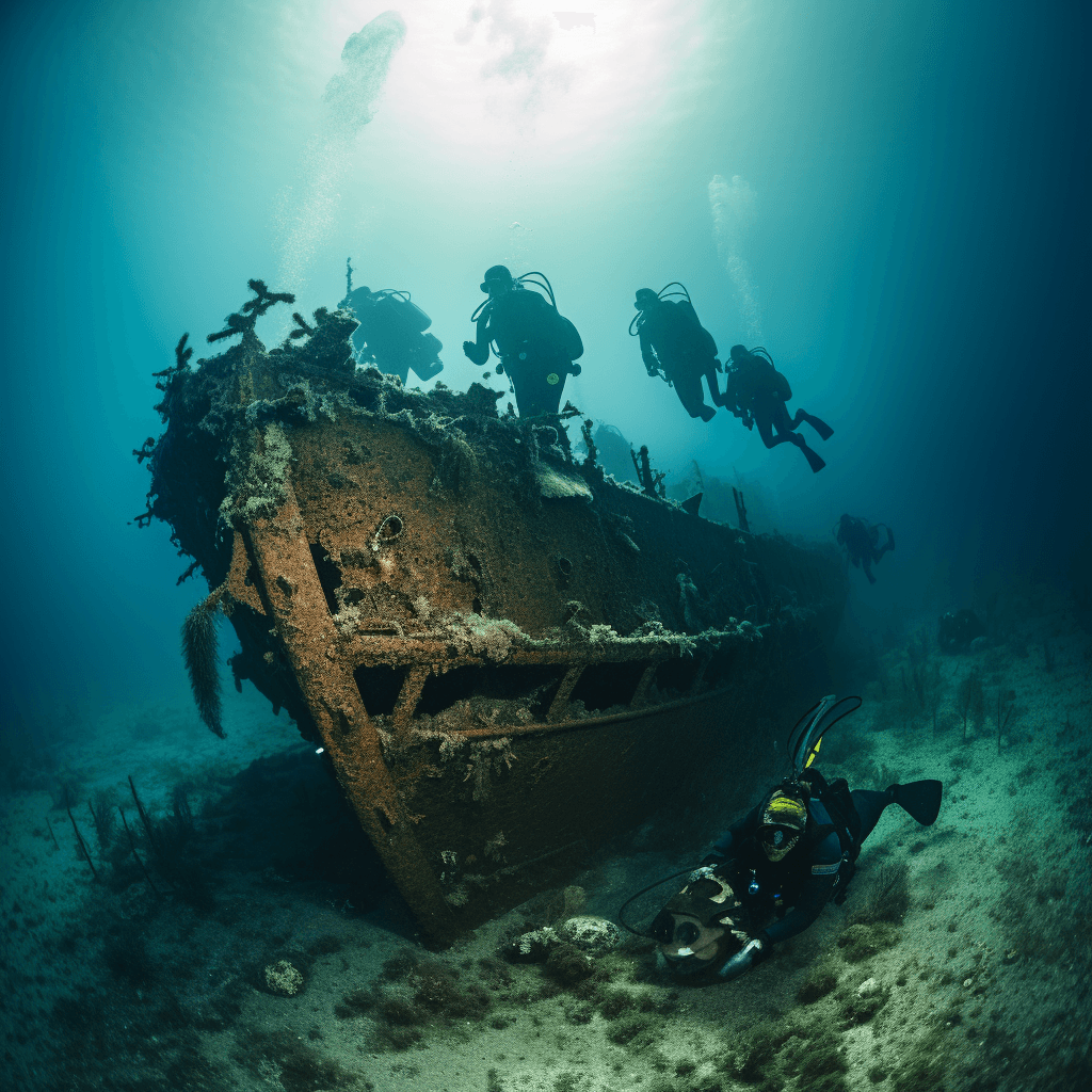 Shallow shipwreck 